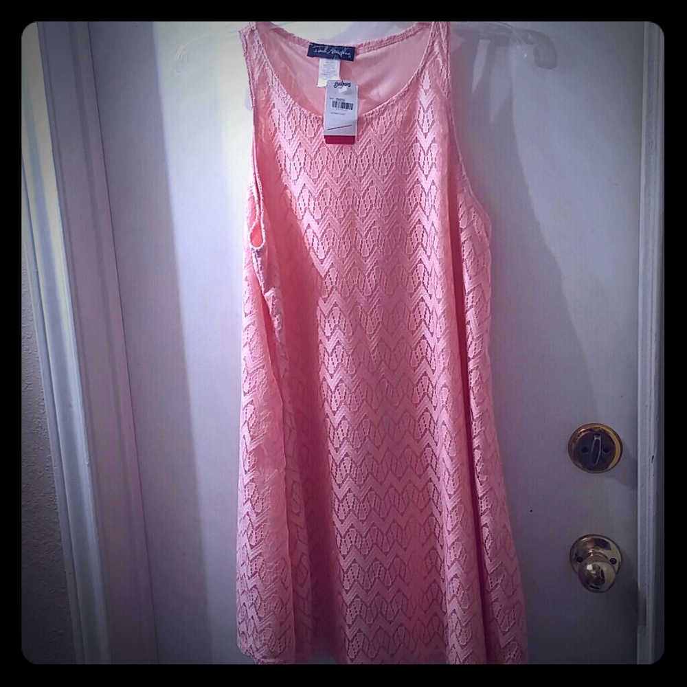NWT* French Atmosphere *BOHO*Peach lace Dress(Jr's)